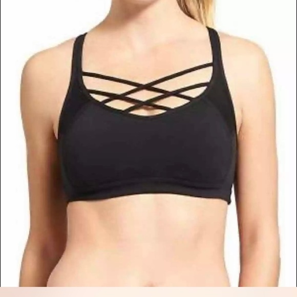 Athleta Other - Athleta Black Strappy Cross Back Sports Bra SZ- S